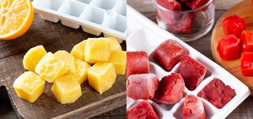 Tomato and Lemon Ice Cubes