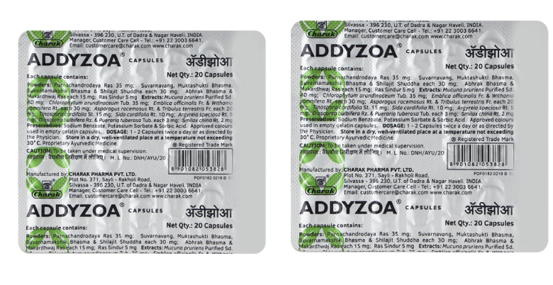 Addyzoa Capsule 20s ke labh 